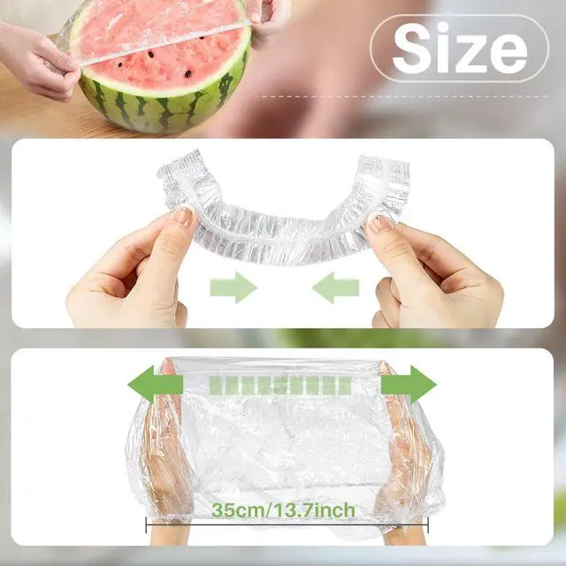Alt view image 2 of 7 - 100PCS Bowl Covers Reusable - Thickend&Sturdy Plastic Bowl Cover Large | Stretch Food Covers Disposable for Food Storage Outdoor, Fresh Keeping Plastic Wrap for Bread Proofing, Baking Essentials