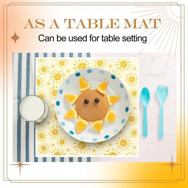 Alt view image 6 of 7 - 100 Sheet Bohemian Sun Deli Wax Paper for Food | Grease-proof Sheets Wrapping Sandwiches Hamburgers Desserts, Summer Picnic Wedding Gift Wrap, Baking Kitchen Supplies