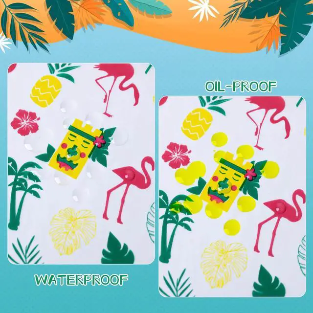Alt view image 2 of 7 - 100 Pcs Hawaii Luau Wax Paper for Food | Deli Paper Sandwich Wrap, Candy Cookies Wraps, Waterproof Oil-proof, Picnic Basket Liners, Leaf Pattern
