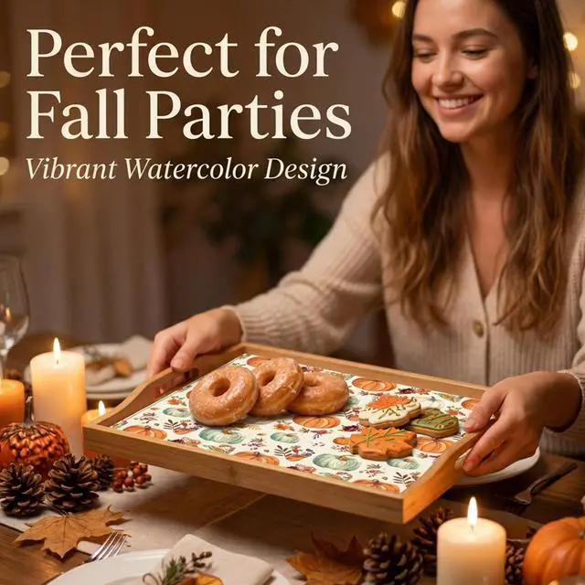 Alt view image 4 of 7 - 150 Pcs Fall Wax Paper Orange Pumpkin Floral Leaves Deli Wrap Watercolor Waterproof Oil-Proof Basket Liners for Autumn Thanksgiving Party Food Sandwich Picnic Supplies