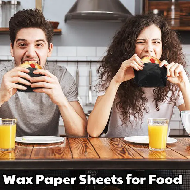 Alt view image 4 of 7 - 240 Sheets Deli Paper Wax Paper Sheets, Black, 7 x 7 Inch | Oil Proof Food Wrapping Bulk, Decorative Parchment, Liners Food Wrapping Sheets, for Sandwiches, Bread, BBQ, Picnic