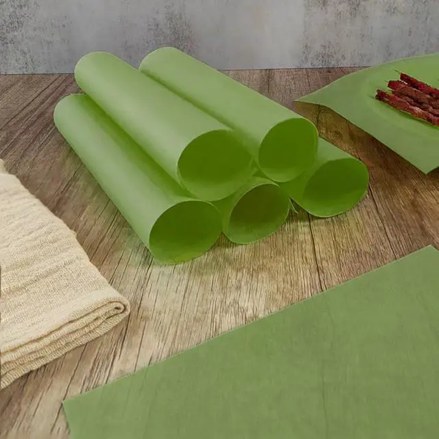 Alt view image 2 of 4 - 100Pcs Wax Paper Sheets for Food, Basket Liners, Greaseproof Deli Wrapping Sheets, Grass Green (8.7 * 8.7 In)