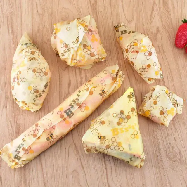 Alt view image 7 of 7 - Reusable Beeswax Wraps 13 x 39 Inch Beeswax Wraps for Food Eco-Friendly Sustainable Food Storage Wraps for Sandwich, Cheese, Fruit, Bread, Snacks
