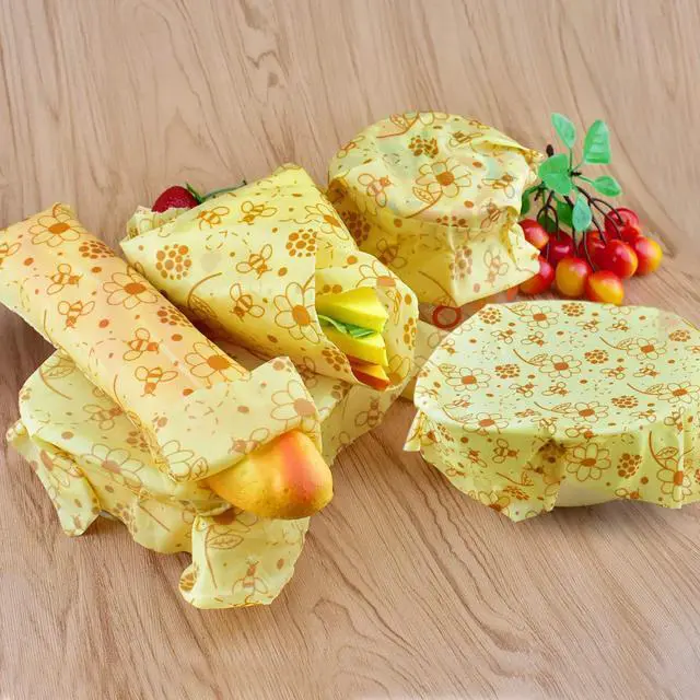 Alt view image 7 of 7 - Reusable Beeswax Food Wraps, 13x39 Inch Eco-Friendly Beeswax Wraps for Bread Sustainable Food Storage Wraps Beeswax Paper Roll for Sandwich, Cheese