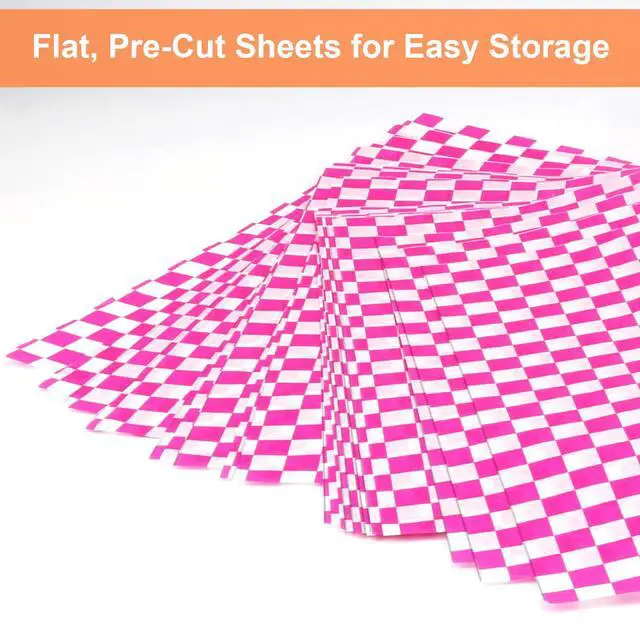 Alt view image 3 of 7 - 120 Sheets Variety Pack Checkered Dry Waxed Deli Paper Sheets 12x12 inch Paper Sandwich Paper Liners, Food Basket Liners Wax Paper Deli Wrap Wax Paper Sheets for Wrapping Bread and Sandwiches