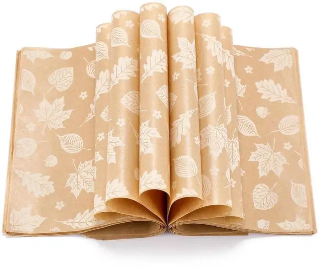 Main image of 150 Pcs 150 Pcs Fall Wax Paper Sheet, Maple Leaves,Acorns | Autumn Food Wrap Grease Resistant Liners, Thanksgiving Waterproof Wrapping Tissue, Food Picnic Paper for Kitchen