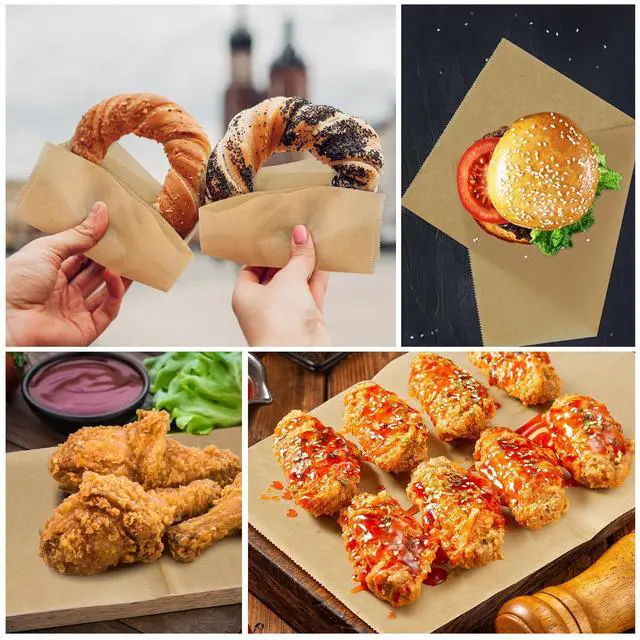 Alt view image 6 of 7 - Precut POP UP Deli Paper Sheet, 200 Pack, 6" x 10-1/2", Kraft | Interfolded Heavy Paper, Waterproof & Grease-Resistant, for Food Wrap and Serving