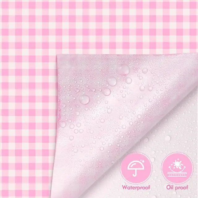 Alt view image 3 of 7 - 100pcs Waxed Deli Paper Sheets, 7x7" Food Basket Liners for Sandwiches, Burgers. Pink Checkered Deli Wrap Wax Paper Sheets by