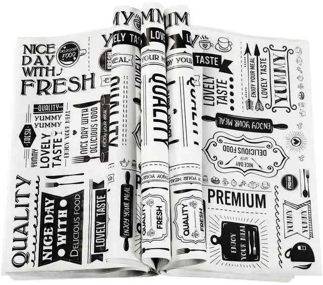 Main image of Wax Paper Sheets Deli Newsprint Food Basket Liners 8.3x9.8, 150 Pcs | Grease Resistant Waterproof, Newsprint Food Basket Liners, Newspaper Wrapping Tissue, Hamburger Picnic BBQ Baking Kitchen