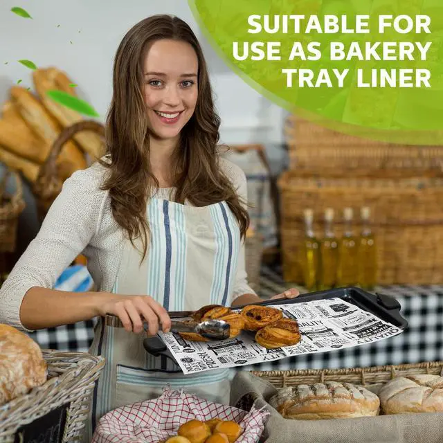 Alt view image 7 of 7 - Wax Paper Sheets Deli Newsprint Food Basket Liners 8.3x9.8, 150 Pcs | Grease Resistant Waterproof, Newsprint Food Basket Liners, Newspaper Wrapping Tissue, Hamburger Picnic BBQ Baking Kitchen