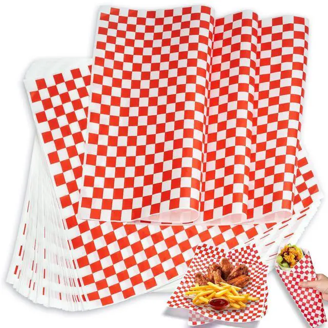 Main image of 100Pcs Wax Paper Sheets for Food, Ultra Grease Resistant Deli Paper Sheet, Must-Have Sandwich Wrapping Papers at School Lunches,Perfect Food Basket Liners for Festival, 11x11"
