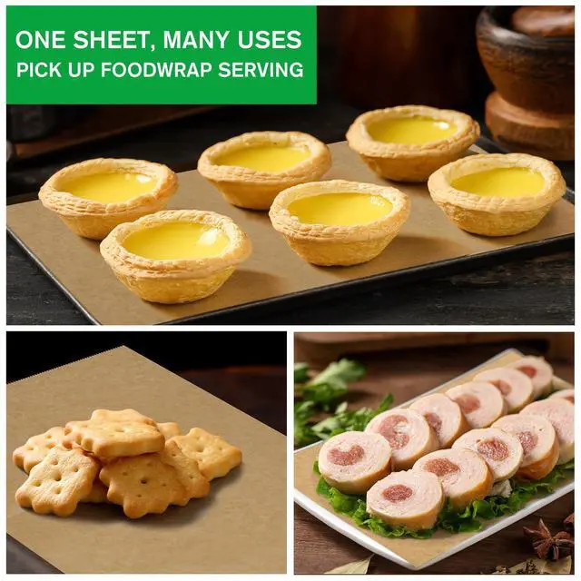 Alt view image 7 of 7 - Precut POP UP Deli Paper Sheet, 200 Pack, 8" x 10-1/2", Kraft | Interfolded Heavy Paper, Waterproof & Grease-Resistant, for Food Wrap and Serving