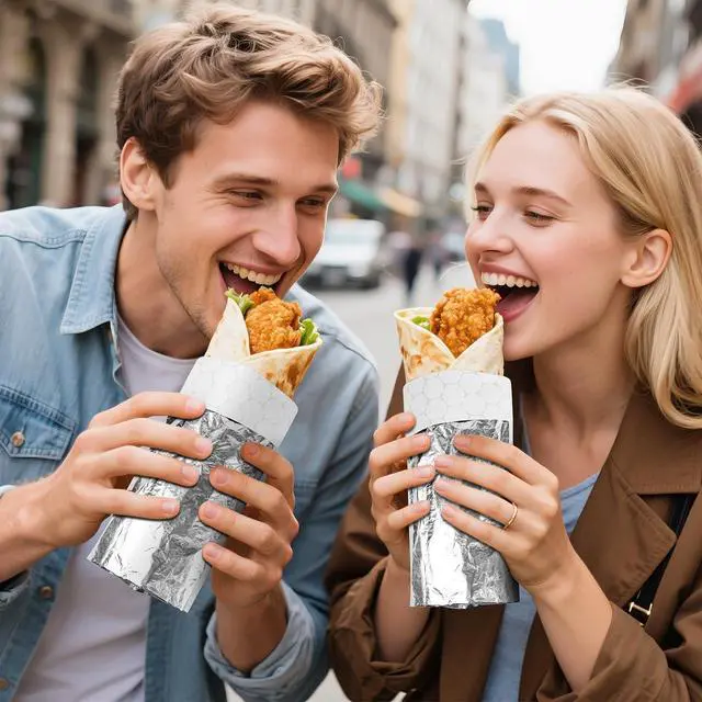 Alt view image 7 of 7 - 100 Pcs Insulated Aluminum Foil Sandwich Wrap Sheets, 14" x 16" | Non-Stick, Pre-Cut, Waterproof & Grease-Resistant, Heat Retains Food Freshness, for Burger, Burrito, Hot Dog