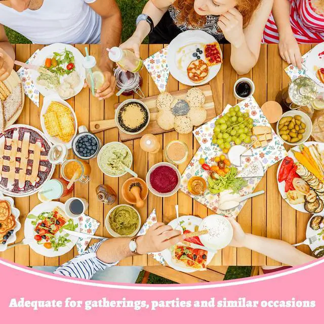 Alt view image 6 of 7 - 100 PCS Dry Waxed Deli Paper Sheets, 12x12 inch Sandwich Wrapping Pink Checkered, Greaseproof Food Basket Liners for Burger, Wax Paper Sheets for Wrapping Bread (Flowers-Red&Yellow)