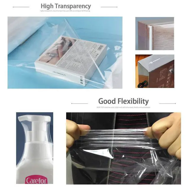 Alt view image 7 of 7 - 50 pcs 14X18 inch POF Heat Shrink Wrap Bags 100 Gauge, Softer, Clear Film for Gifts, Basket, Soaps Bottles, DIY Handmade Crafts, Odorless, Non-Toxic, Food Safety Quality