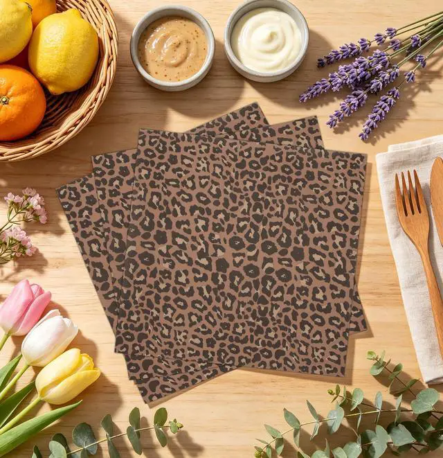 Alt view image 6 of 7 - 100 Pcs Leopard Print Waxed Deli Paper Sheets 10 x 10 Inch Cheetah Printed Deli Sandwich Wrapping Wax Paper Sheets for Food Cookies Jungle Safari Party Greaseproof Food Basket Liners