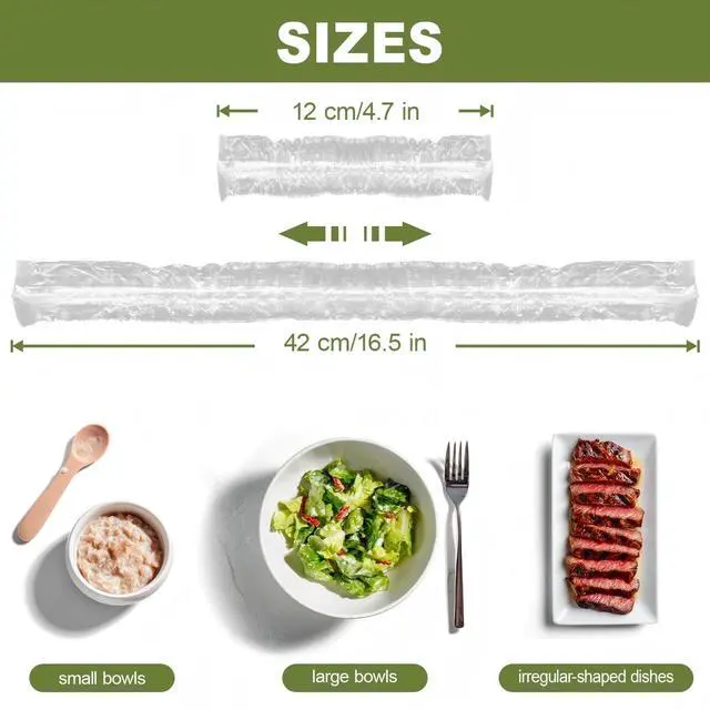 Alt view image 2 of 7 - 500PCS Bowl Covers for Bread Proofing Elastic Plastic Food Covers | BPA-Free Reusable Disposable Wraps, Thickened Shower Caps for Bowls, Plates, fruit, Leftovers & Outdoor Picnics