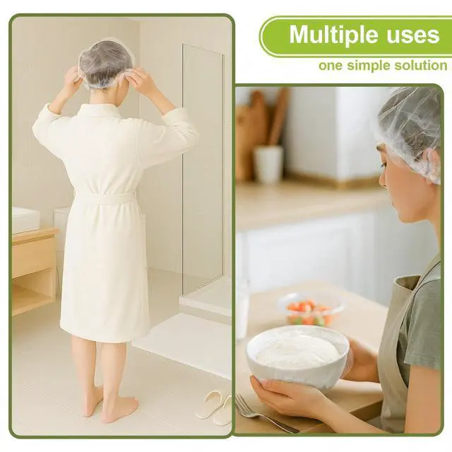 Alt view image 7 of 7 - 500PCS Bowl Covers for Bread Proofing Elastic Plastic Food Covers | BPA-Free Reusable Disposable Wraps, Thickened Shower Caps for Bowls, Plates, fruit, Leftovers & Outdoor Picnics