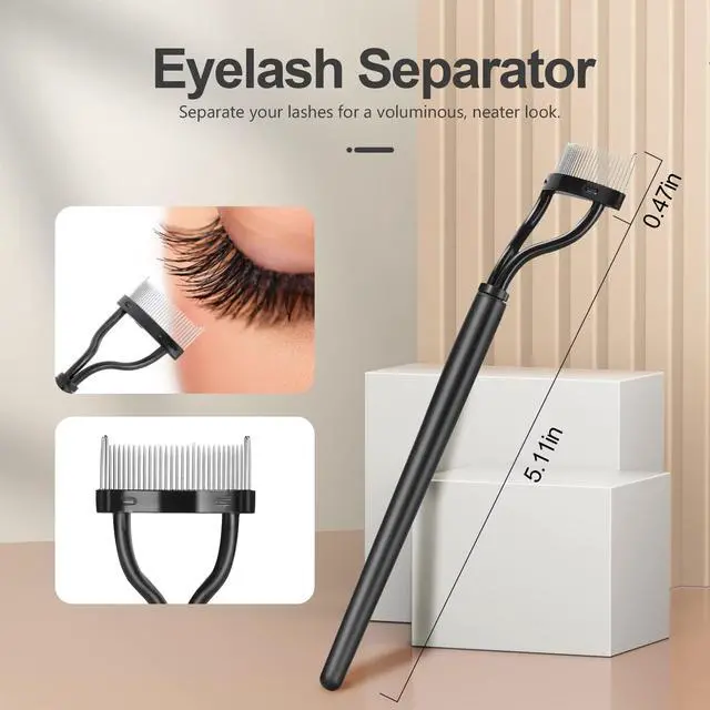 Alt view image 3 of 7 - Comb Lash Separator Tool Brow Brush | Lash Spoolie Professional Eye Makeup Tools