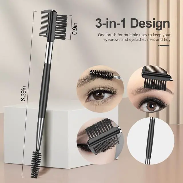 Alt view image 4 of 7 - Comb Lash Separator Tool Brow Brush | Lash Spoolie Professional Eye Makeup Tools