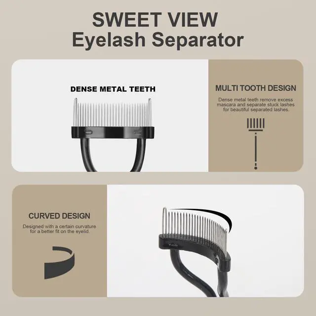 Alt view image 6 of 7 - Comb Lash Separator Tool Brow Brush | Lash Spoolie Professional Eye Makeup Tools