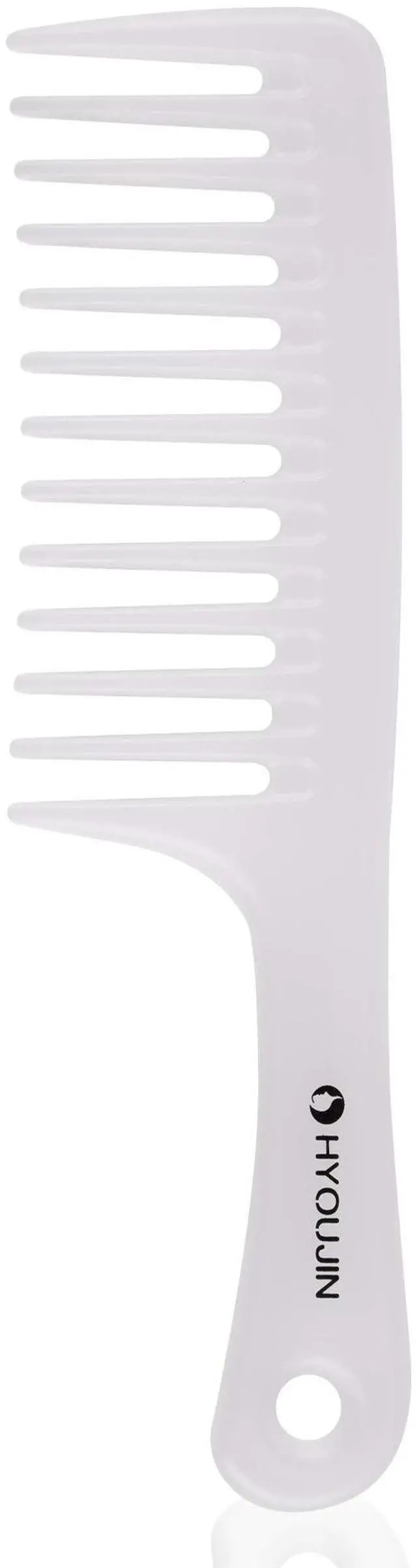 Main image of Large Wide Tooth Comb Detangling for Curly,Wet,Dry Hair,White | Smooth Teeth Hair Comb For Women,Men,Shower,Detangler Brush for Reduce Hair Loss and Dandruff & Headache-Minimal breakages