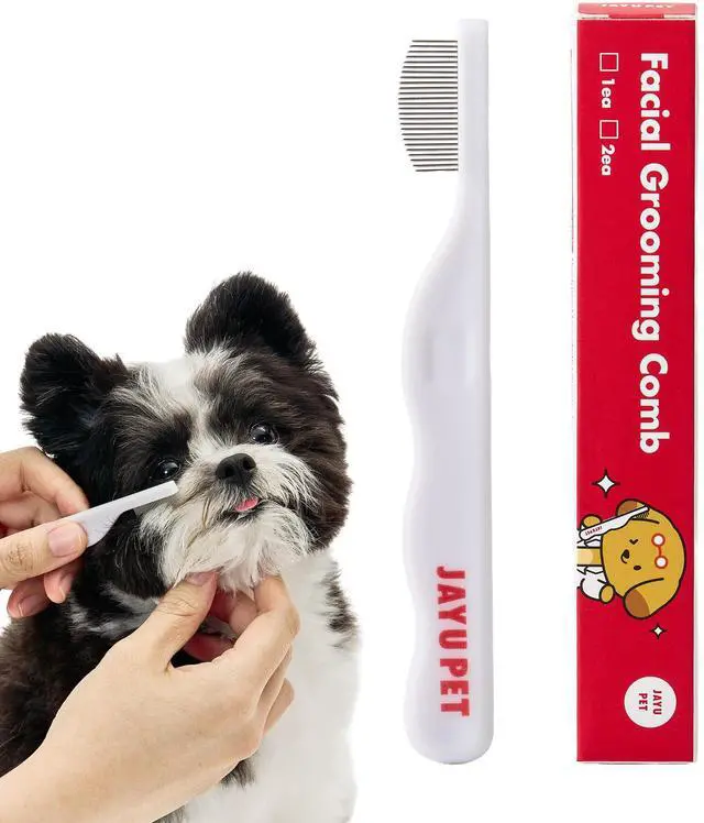 Main image of Facial Grooming Comb | Dog Eye Combs, Stress-free Eye Gunk Remover for Dogs & Cats, Pet Facial Brush, Cat Grooming Kit