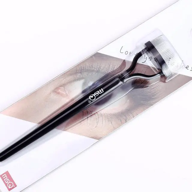 Alt view image 7 of 7 - Eyelash Comb Eyelash Separator Tool Arc Designed Lash Brush Separator With Cover Lash Comb for Eye Makeup Brush Mascara Clump Remover Black (Includes a Mascara Wand)