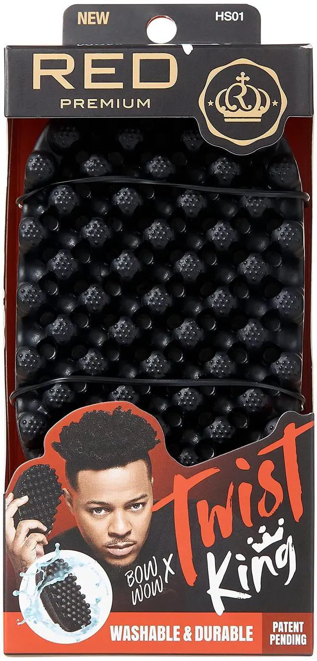 Main image of Premium Luxury Twist Styler Comb Brush, Durable Washable Alternative for Sponge for Barbers and Daily Use, Ideal for Afro, Curly, Coiled, 4C Hair