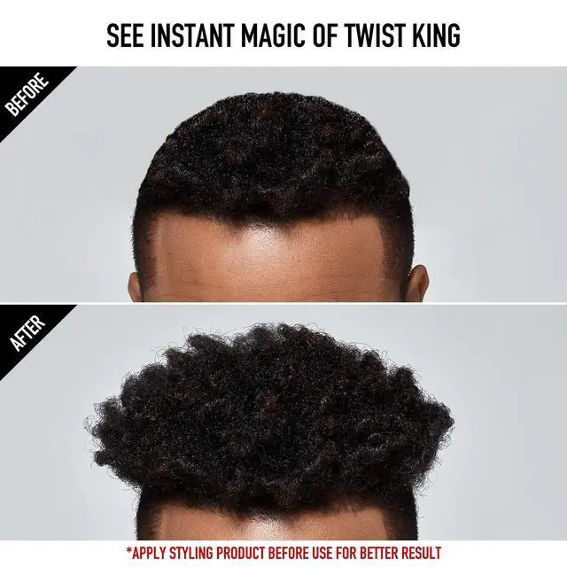 Alt view image 7 of 7 - Premium Luxury Twist Styler Comb Brush, Durable Washable Alternative for Sponge for Barbers and Daily Use, Ideal for Afro, Curly, Coiled, 4C Hair