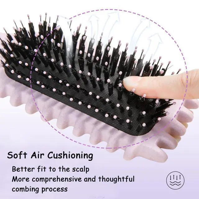 Alt view image 3 of 6 - 1 PCS Curly Hair Brush, Curl Defining Brush (Beige) | Curly Hair to Reduce Pulling