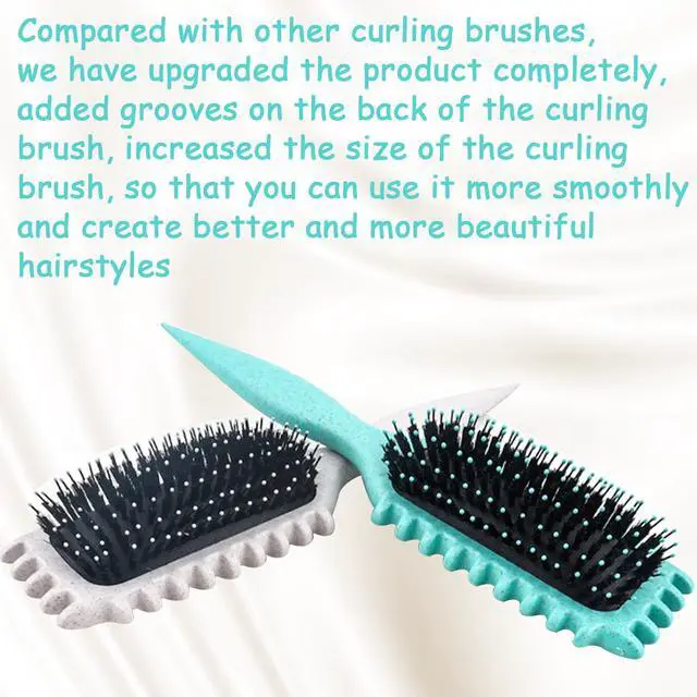 Alt view image 4 of 6 - 1 PCS Curly Hair Brush, Curl Defining Brush (Beige) | Curly Hair to Reduce Pulling