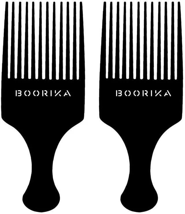 Main image of Afro Hair Pick Comb for Women & Men, 7.5 In Smooth Sturdy Wide Tooth for Detangling & Styling - Pack of 2