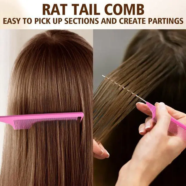 Alt view image 7 of 7 - Boar Bristle Slick Back Hair Brush for Smooth Flyaways, Frizz, Sleek Ponytail, Buns and Edge Baby Hair, Teasing | Hair Comb, Edge Brush, Teasing Brush Styling Accessories for Girls, Kids, Women & Men