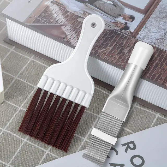 Alt view image 6 of 6 - 2 Pieces Air Conditioner Condenser Fin Comb and Fin Cleaning Brush | Air Conditioner Coil Cleaner, Refrigerator Coil Cleaning Whisk Brush, Evaporator Radiator Repair Tool