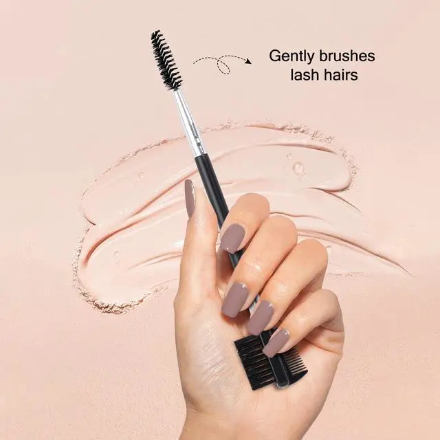 Alt view image 4 of 7 - 3 Head Eyebrow Eyelash Shaper Eyelash Comb Double Head Brush Grooming Tool | 3 Different Spoolie Makeup Brushes for Separating Lashes, Eliminating Mascara Clumps, Grooming and Shaping Brow