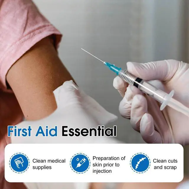 Alt view image 3 of 6 - Alcohol Prep Pads with 70% Isopropyl Alcohol, 200 Pack, Medical-Grade, Individually-Wrapped, Isopropyl Cotton Swabs, Disposable, 2 ply