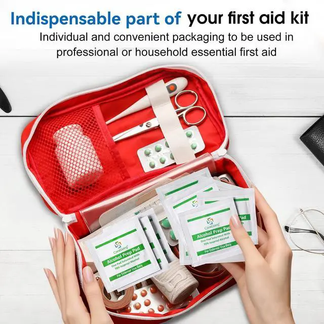 Alt view image 5 of 6 - Alcohol Prep Pads with 70% Isopropyl Alcohol, 200 Pack, Medical-Grade, Individually-Wrapped, Isopropyl Cotton Swabs, Disposable, 2 ply