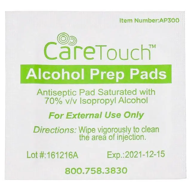 Alt view image 3 of 7 - Sterile Alcohol Prep Pads, Medium 2-Ply - 400 Alcohol Wipes (CTAP400-VC)