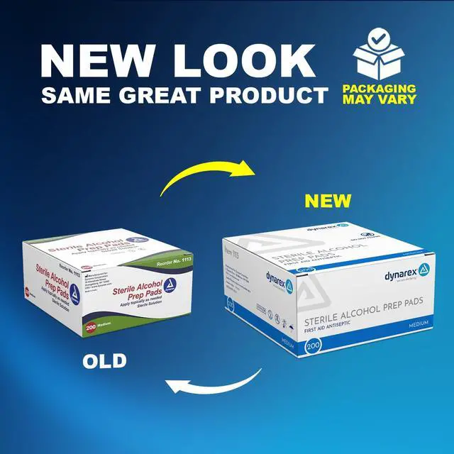 Alt view image 2 of 7 - Alcohol Prep Pads, Medical-Grade and Non-Woven Prep Pads, Saturated with 70% Isopropyl Alcohol, Rapid-Acting Antiseptic Wipes, 1-Ply, Medium, 2 Boxes of 200 Alcohol Prep Pads