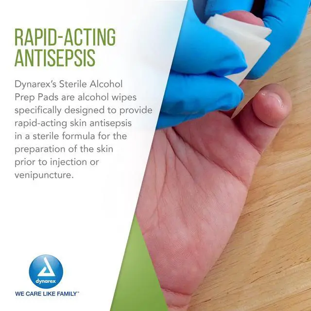 Alt view image 5 of 7 - Alcohol Prep Pads, Medical-Grade and Non-Woven Prep Pads, Saturated with 70% Isopropyl Alcohol, Rapid-Acting Antiseptic Wipes, 1-Ply, Medium, 2 Boxes of 200 Alcohol Prep Pads