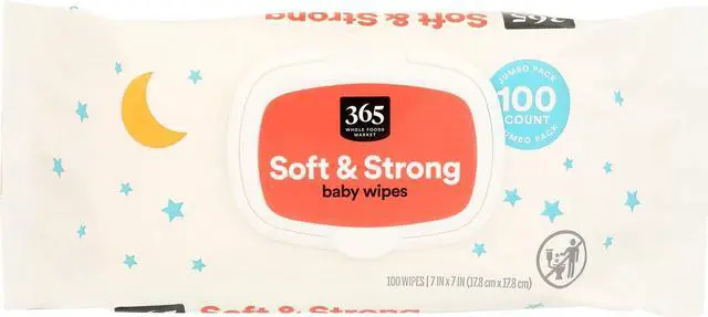 Main image of Soft & Strong Disposable Baby Wipes, Fragrance-Free, 100 Count