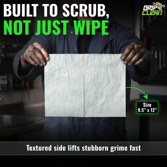 Alt view image 4 of 7 - Heavy Duty Hand Cleaning Wipes, Waterless Hand Cleaner For Mechanics, 30 Ct | Dual Sided Citrus Shop Wipes, Grease, Oil, Paint & Adhesive Remover For Hands & Tools, Garage, Vehicles & Job Sites