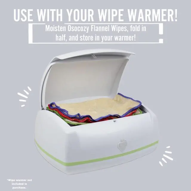 Alt view image 7 of 7 - Cloth Baby Wipes - Reusable and Washable Saves Money - 15 Pack Unbleached/Natural 100% Cotton - Soft and Durable - Colorful Outer Stitching - 8 x 8 inches each.