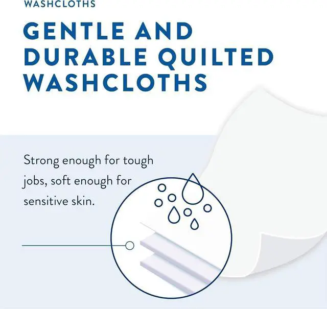Alt view image 2 of 5 - Soft Pack Adult Washcloths - Unisex Adult Incontinence Wipes - Disposable Adult Wipes for Men & Women - 12"x 8", 48 Count (1 Pack of 48)