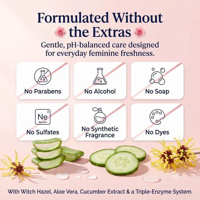 Alt view image 5 of 7 - Soft Feminine Wipes for Women Cucumber Scented 25 Count Pack of 1 | Hypoallergenic gentle cleansing formula with aloe vera and natural enzymes, dermatologist tested, paraben free care