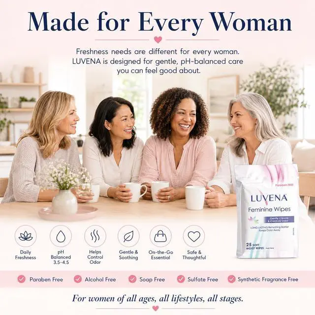 Alt view image 7 of 7 - Soft Feminine Wipes for Women Cucumber Scented 25 Count Pack of 1 | Hypoallergenic gentle cleansing formula with aloe vera and natural enzymes, dermatologist tested, paraben free care