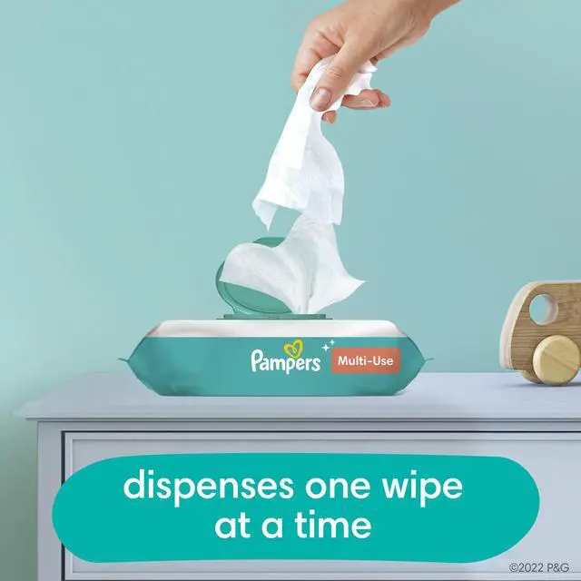 Alt view image 4 of 7 - Multi-Use Wet Wipes, 1X Pop-Top, Hypoallergenic and Dermatologist-Tested Baby Wipes, Fragrance Free, 56 Count