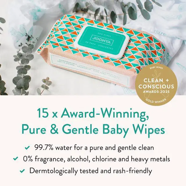 Alt view image 2 of 7 - Unscented Baby Wipes Plant-Based, Fragrance-Free Bulk Diaper Wipes | Hypoallergenic, Non-Toxic & Biodegradable Wet Wipes for Sensitive Newborn Skin | 1 Pack of 80