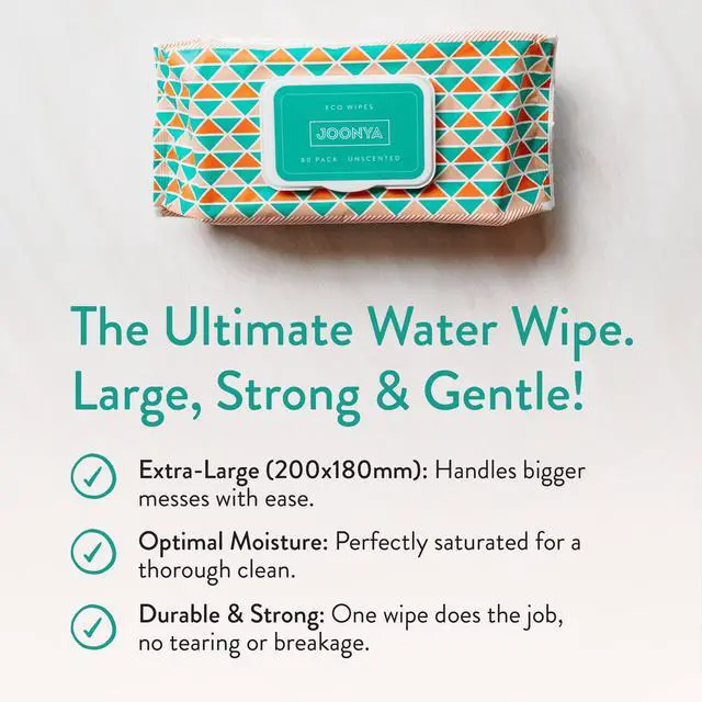 Alt view image 7 of 7 - Unscented Baby Wipes Plant-Based, Fragrance-Free Bulk Diaper Wipes | Hypoallergenic, Non-Toxic & Biodegradable Wet Wipes for Sensitive Newborn Skin | 1 Pack of 80